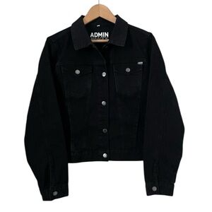 Admin Awards Cotton Black Denim Jean Jacket Large